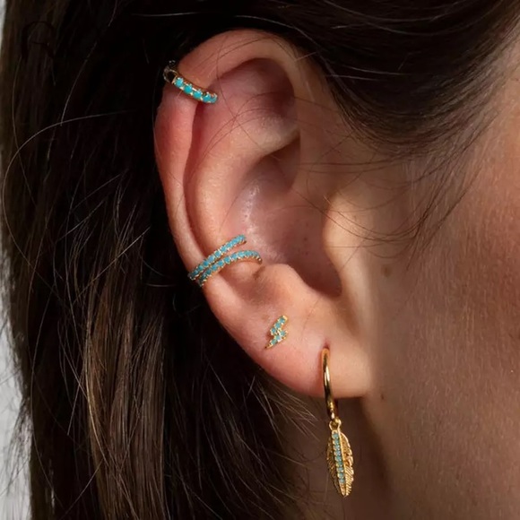 COPY - 925 Sterling Silver Studs Earrings Turquoise Pins - Picture 13 of 16